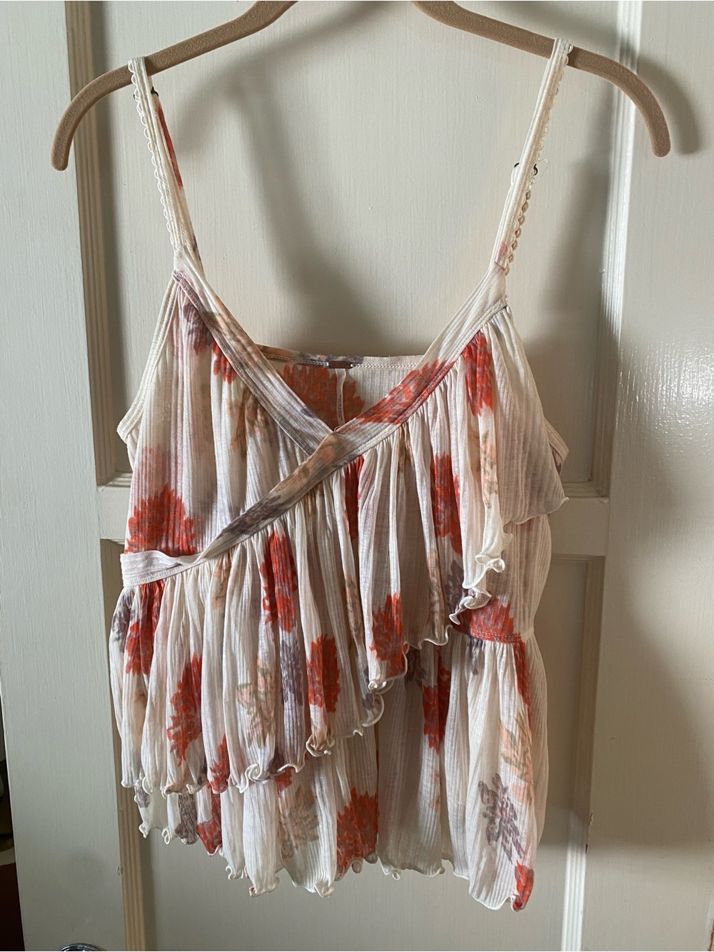 Free People Floral Tiered Ruffle Cami